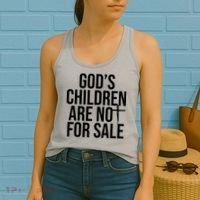 Gods Children Are Not For Sale Cross Women's Tank Top thumb 2