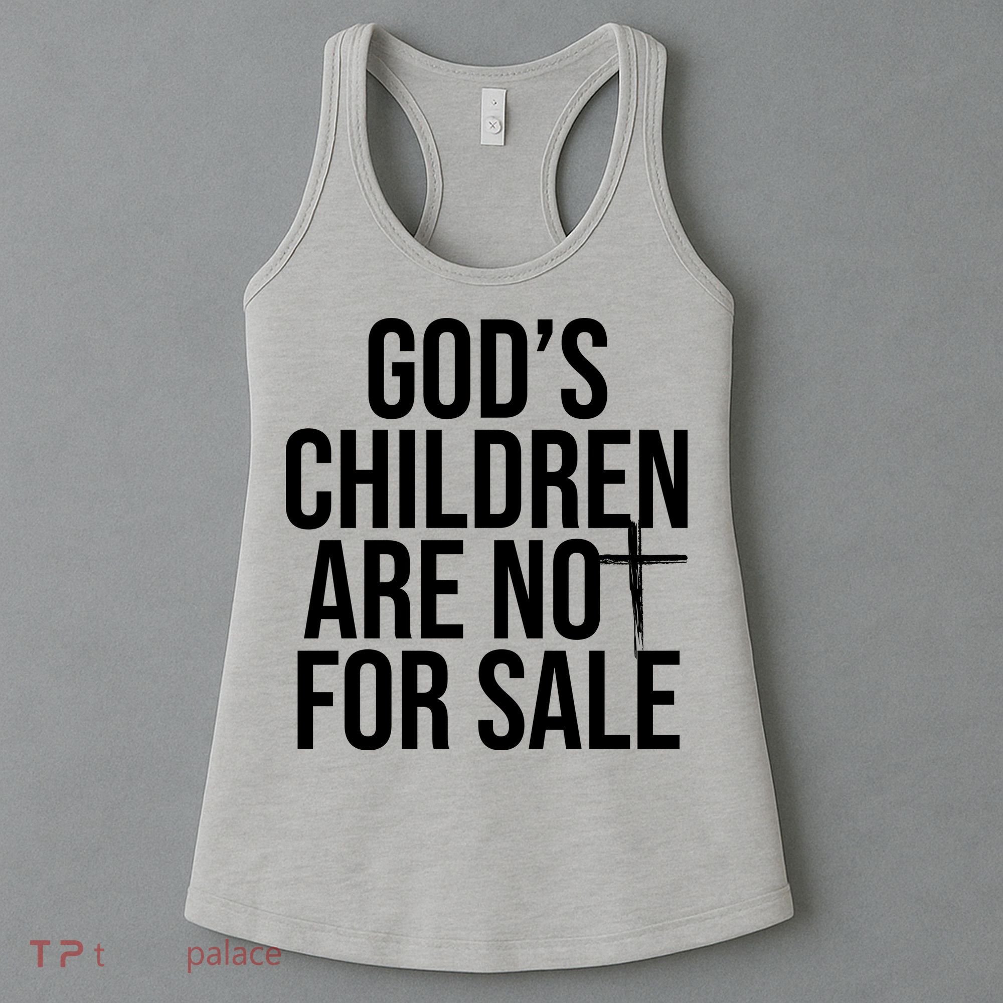 Gods Children Are Not For Sale Cross Women's Tank Top