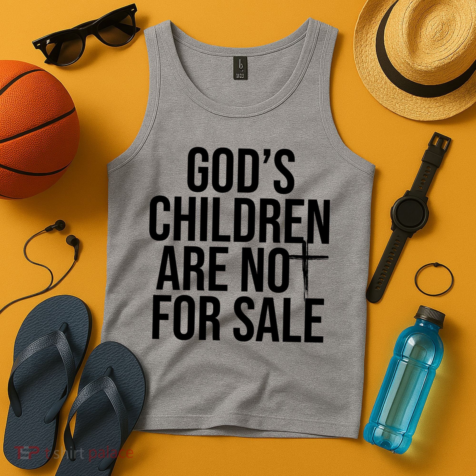 Gods Children Are Not For Sale Cross Tank Top