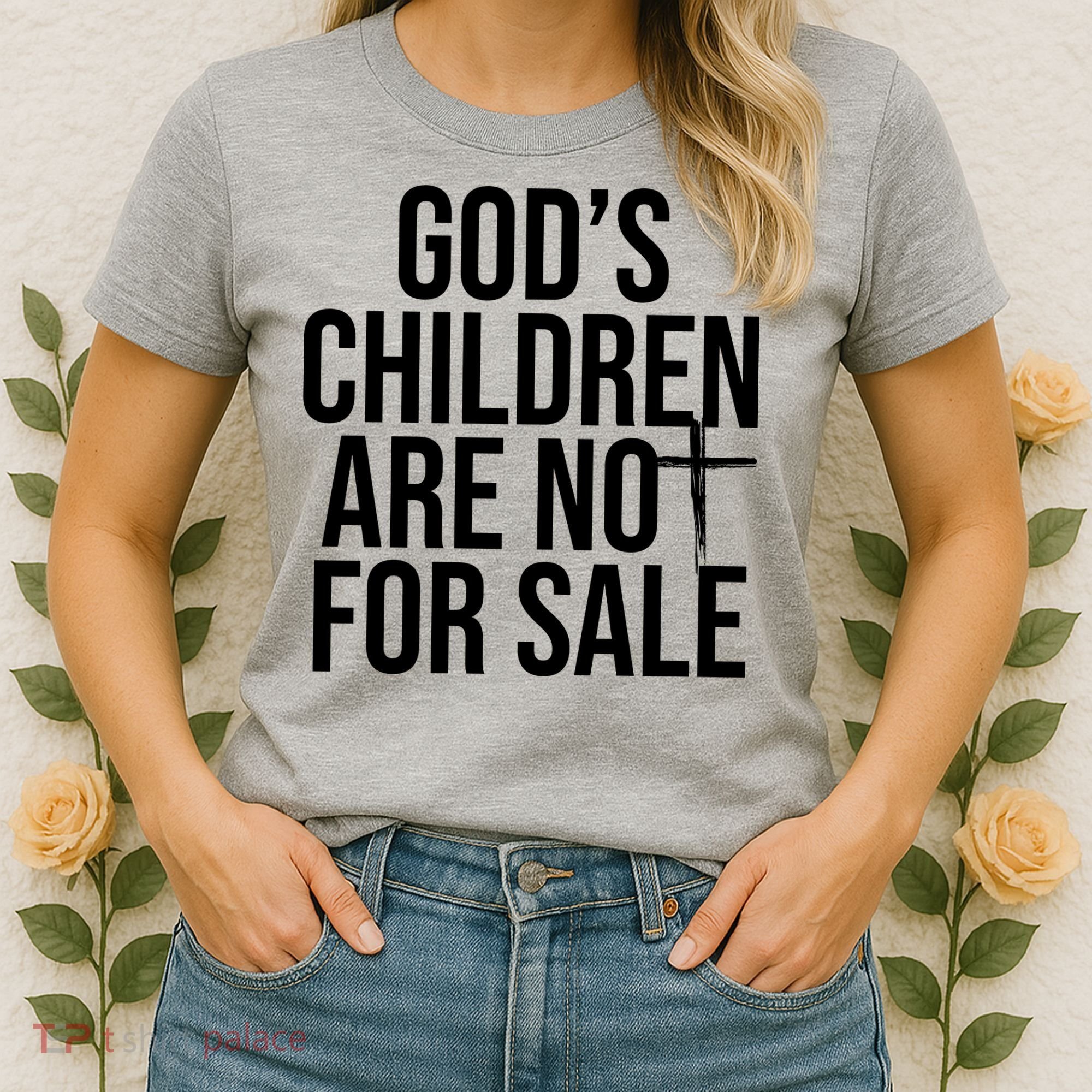 Gods Children Are Not For Sale Cross Women's T-Shirt