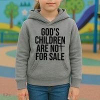 Gods Children Are Not For Sale Cross Kids Hoodie thumb 3