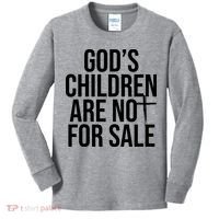 Gods Children Are Not For Sale Cross Kids Long Sleeve Shirt thumb 0