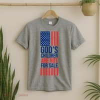 Gods Children Are Not For Sale USA T-Shirt thumb 2