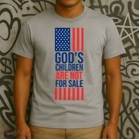 Gods Children Are Not For Sale USA T-Shirt thumb 3