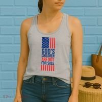Gods Children Are Not For Sale USA Women's Tank Top thumb 2