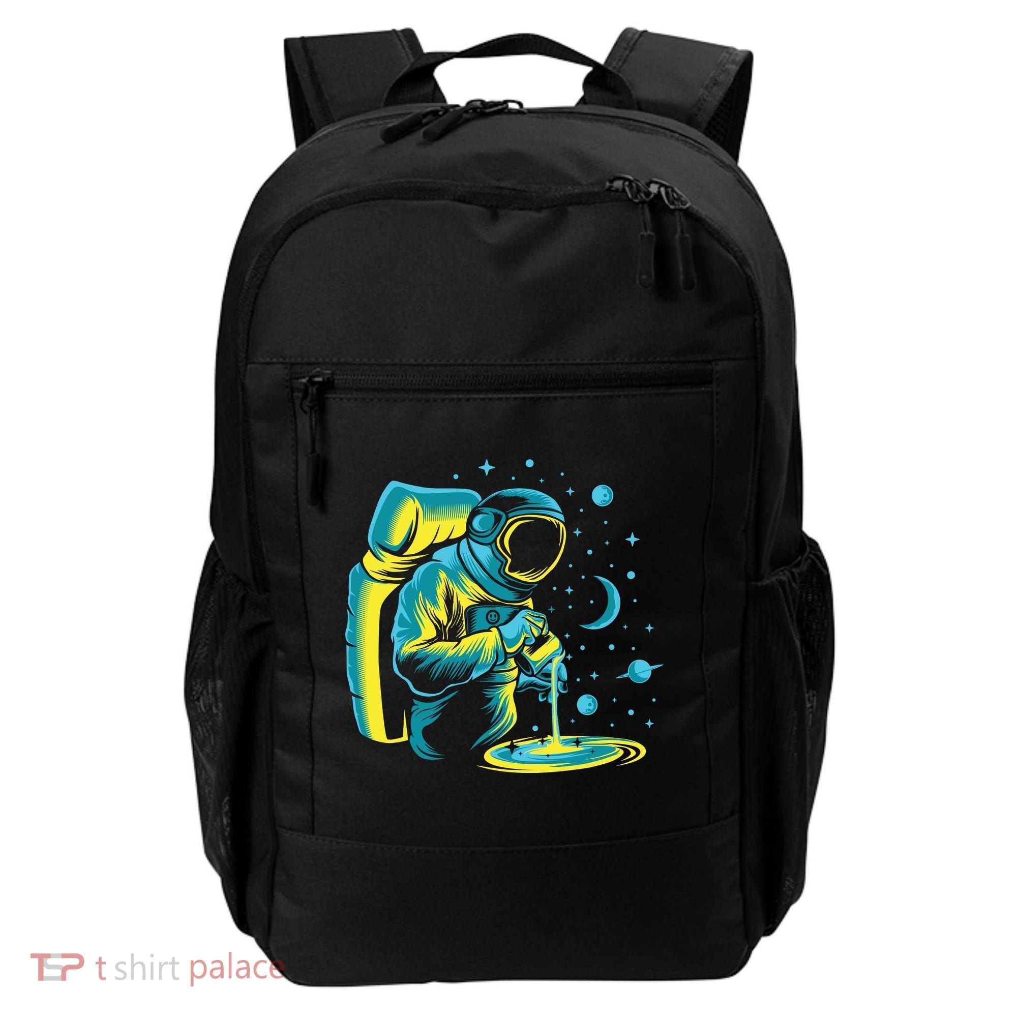 Galaxy Coffee Astronaut Pouring Coffee Backpack
