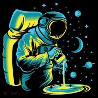 Galaxy Coffee Astronaut Pouring Coffee Backpack thumb 2