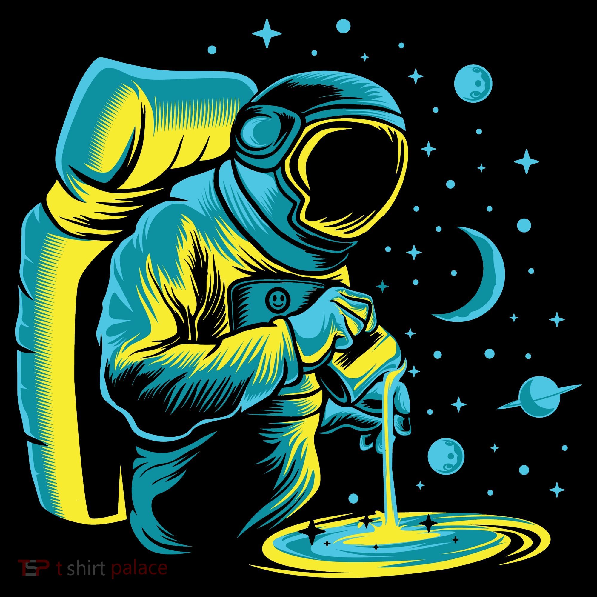 Galaxy Coffee Astronaut Pouring Coffee Backpack