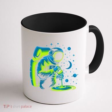 Galaxy Coffee Astronaut Pouring Coffee Coffee Mug back