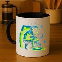 Galaxy Coffee Astronaut Pouring Coffee Coffee Mug thumb 4