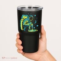 Galaxy Coffee Astronaut Pouring Coffee Tumbler thumb 2