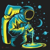 Galaxy Coffee Astronaut Pouring Coffee Tumbler thumb 3