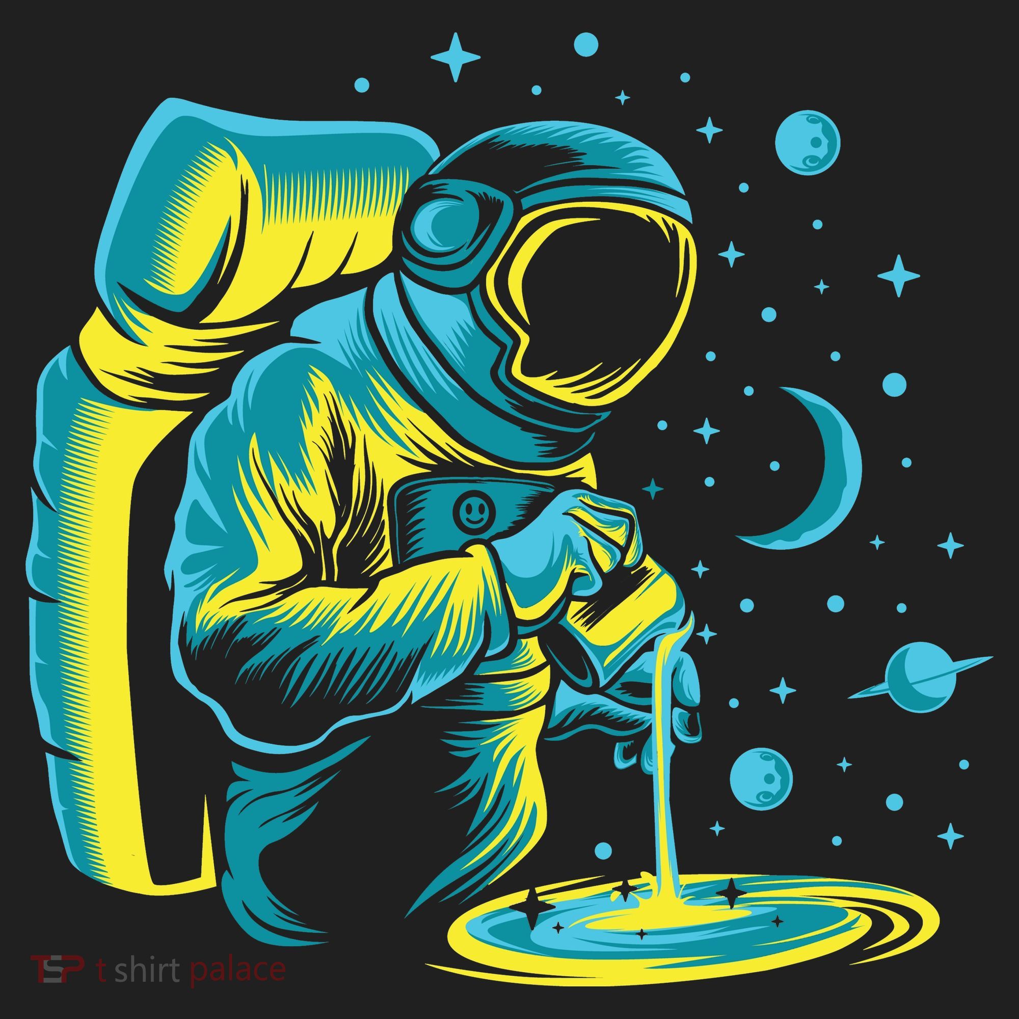 Galaxy Coffee Astronaut Pouring Coffee Tumbler