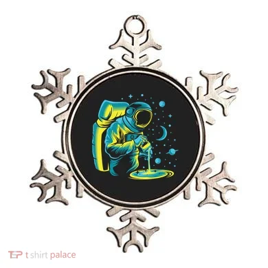 Galaxy Coffee Astronaut Pouring Coffee Ornament