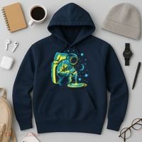 Galaxy Coffee Astronaut Pouring Coffee Hoodie thumb 3