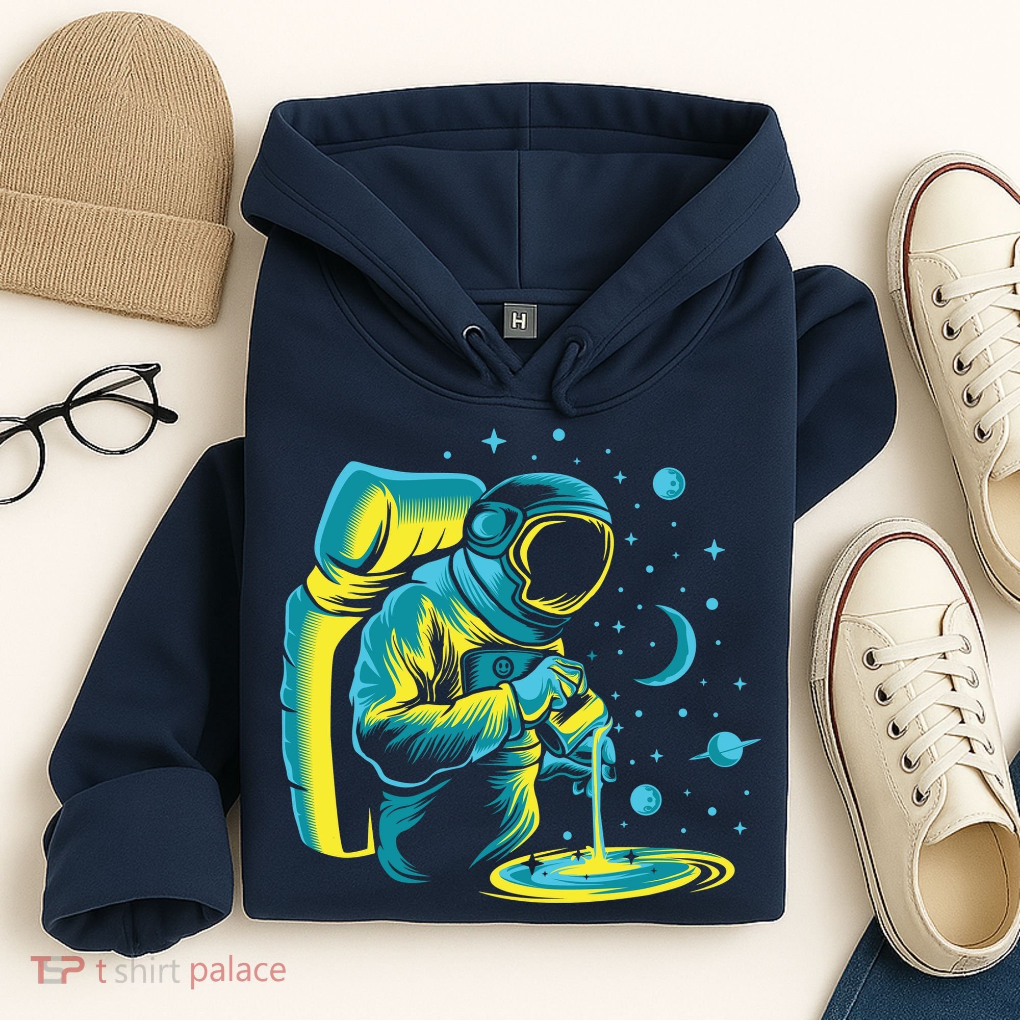 Galaxy Coffee Astronaut Pouring Coffee Hoodie