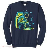 Galaxy Coffee Astronaut Pouring Coffee Sweatshirt thumb 0