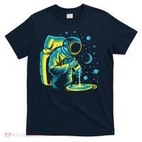 Galaxy Coffee Astronaut Pouring Coffee T-Shirt thumb 0