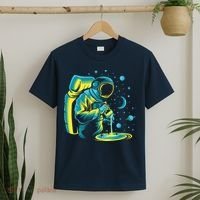 Galaxy Coffee Astronaut Pouring Coffee T-Shirt thumb 2