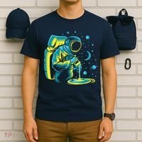 Galaxy Coffee Astronaut Pouring Coffee T-Shirt thumb 6