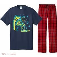 Galaxy Coffee Astronaut Pouring Coffee Pajama Set thumb 0