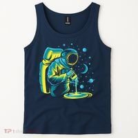 Galaxy Coffee Astronaut Pouring Coffee Tank Top thumb 2
