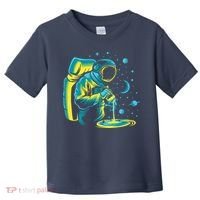 Galaxy Coffee Astronaut Pouring Coffee Toddler T-Shirt thumb 0