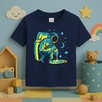 Galaxy Coffee Astronaut Pouring Coffee Toddler T-Shirt thumb 3