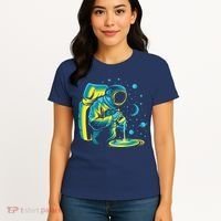 Galaxy Coffee Astronaut Pouring Coffee Women's T-Shirt thumb 4