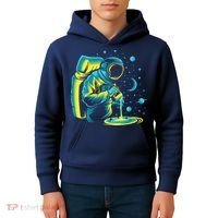 Galaxy Coffee Astronaut Pouring Coffee Kids Hoodie thumb 4