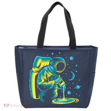 Galaxy Coffee Astronaut Pouring Coffee Tote Bag
