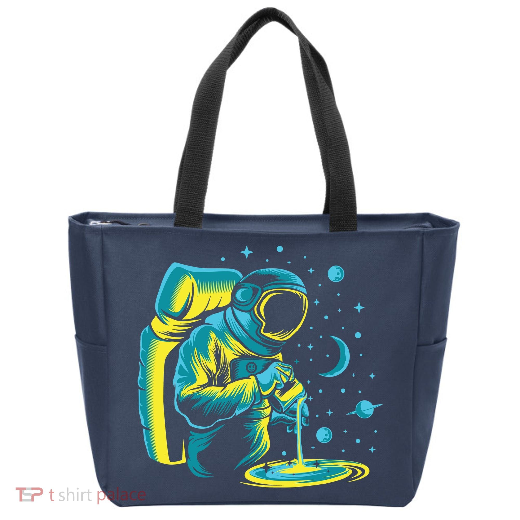 Galaxy Coffee Astronaut Pouring Coffee Tote Bag