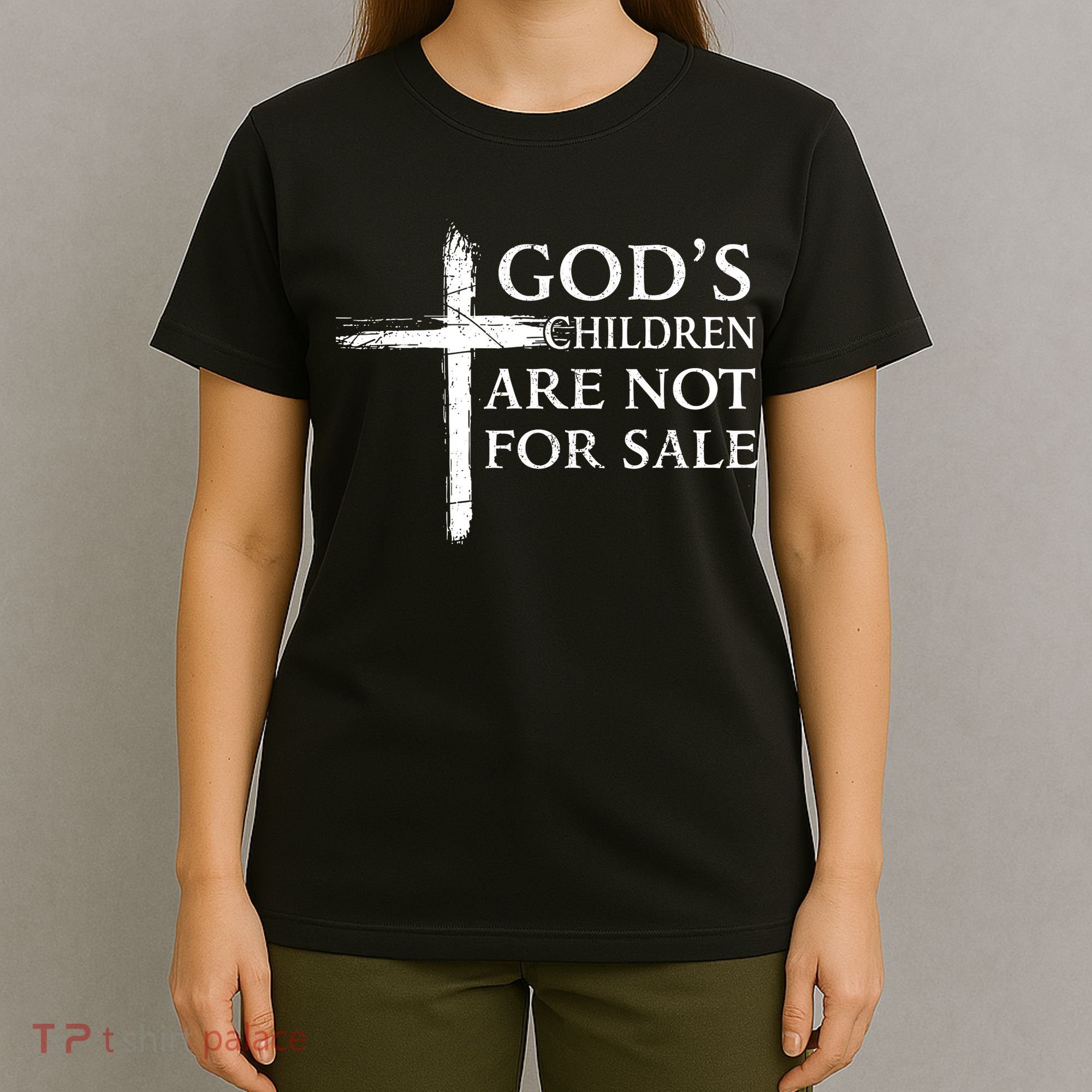 Gods Children Are Not For Sale Cross Christian T-Shirt