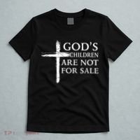 Gods Children Are Not For Sale Cross Christian T-Shirt thumb 5