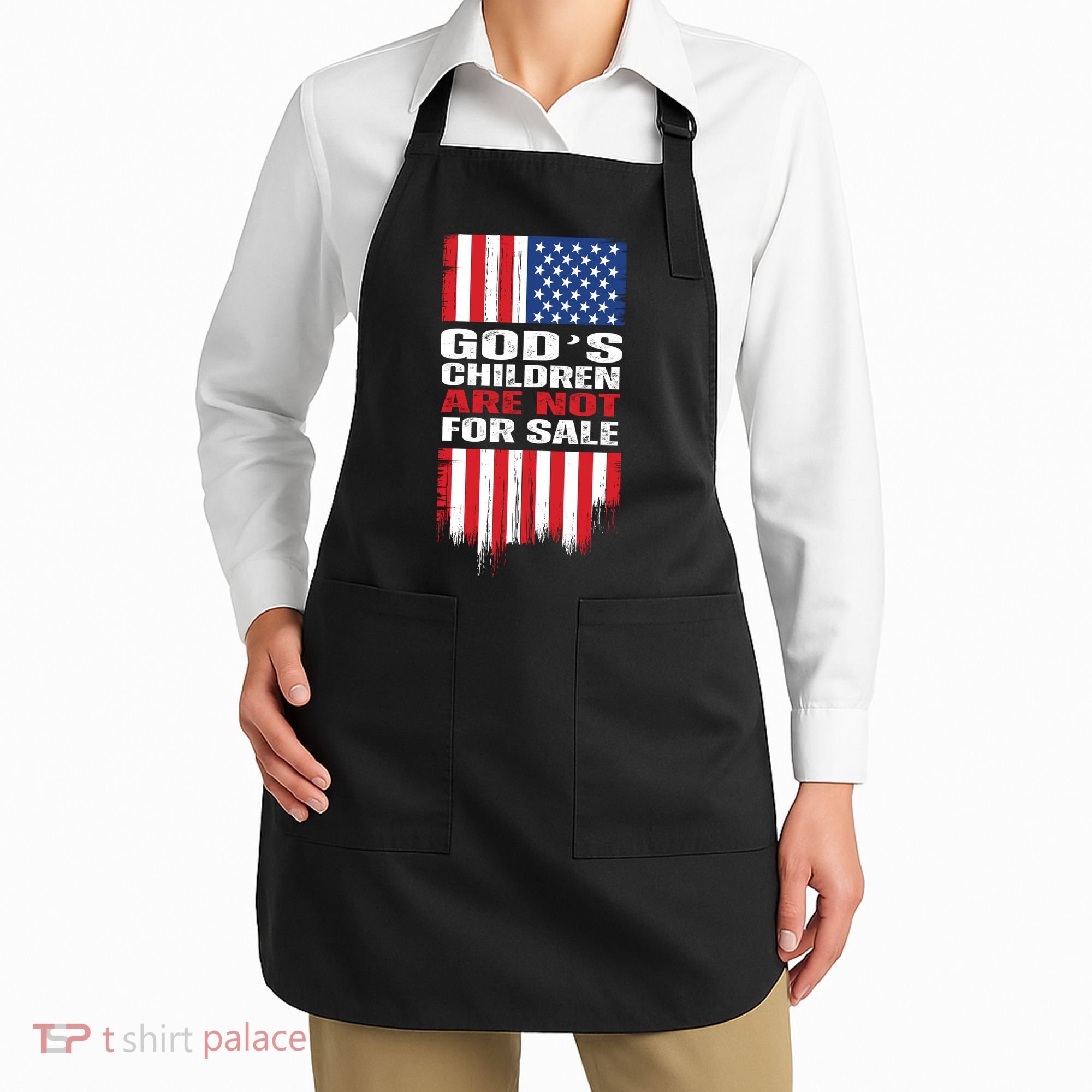 Gods Children Are Not For Sale American Flag Apron