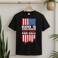 Gods Children Are Not For Sale American Flag T-Shirt thumb 2