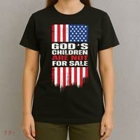 Gods Children Are Not For Sale American Flag T-Shirt thumb 4