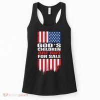 Gods Children Are Not For Sale American Flag Women's Tank Top thumb 0
