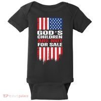 Gods Children Are Not For Sale American Flag Baby Bodysuit thumb 0