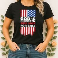 Gods Children Are Not For Sale American Flag Women's T-Shirt thumb 2
