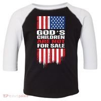 Gods Children Are Not For Sale American Flag Toddler Fine Jersey T-Shirt thumb 0