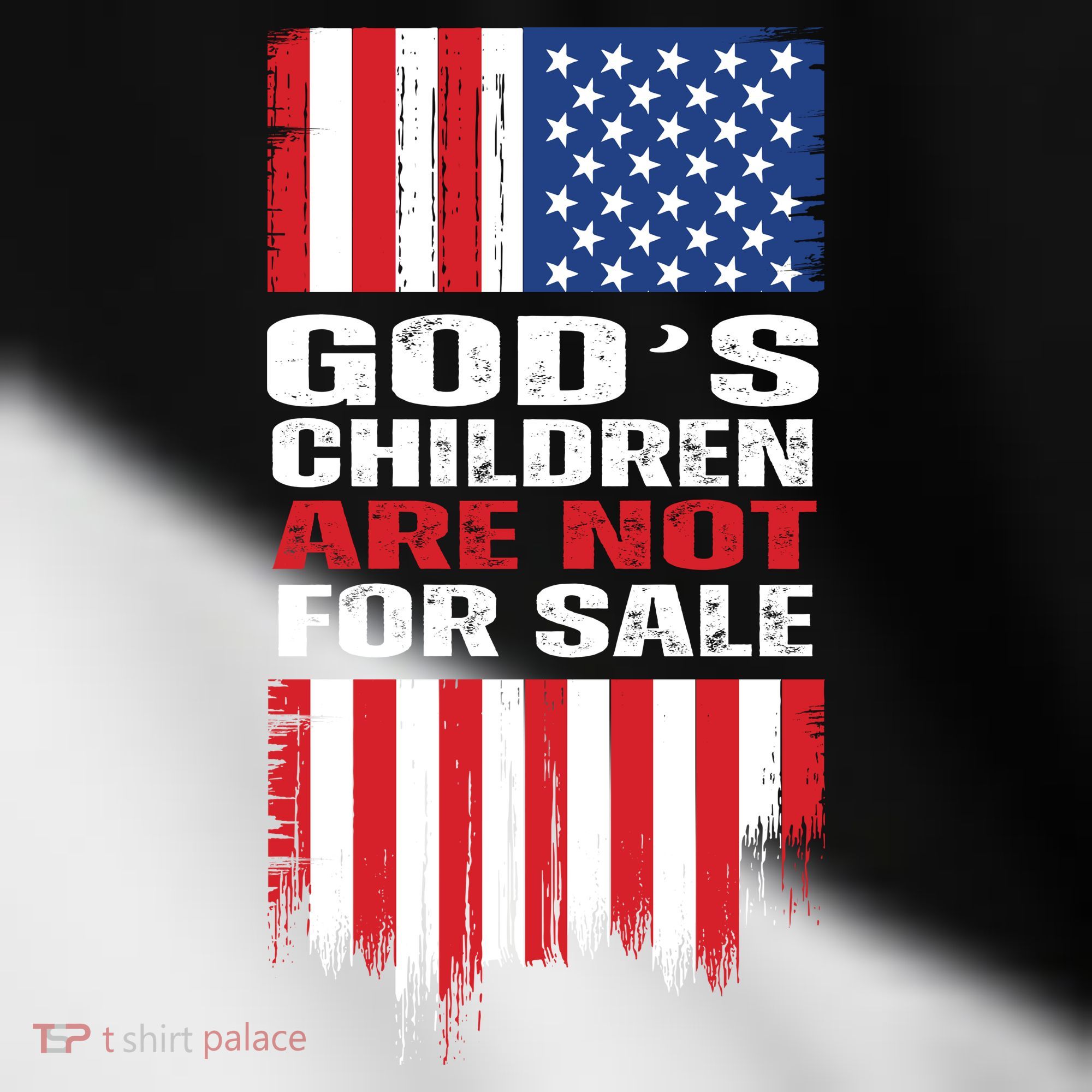 Gods Children Are Not For Sale American Flag Toddler Fine Jersey T-Shirt