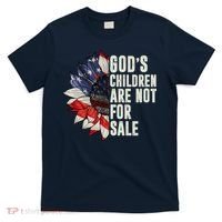 Gods Children Are Not For Sale Floral Flag T-Shirt thumb 0