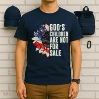 Gods Children Are Not For Sale Floral Flag T-Shirt thumb 6