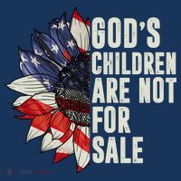 Gods Children Are Not For Sale Floral Flag T-Shirt thumb 7