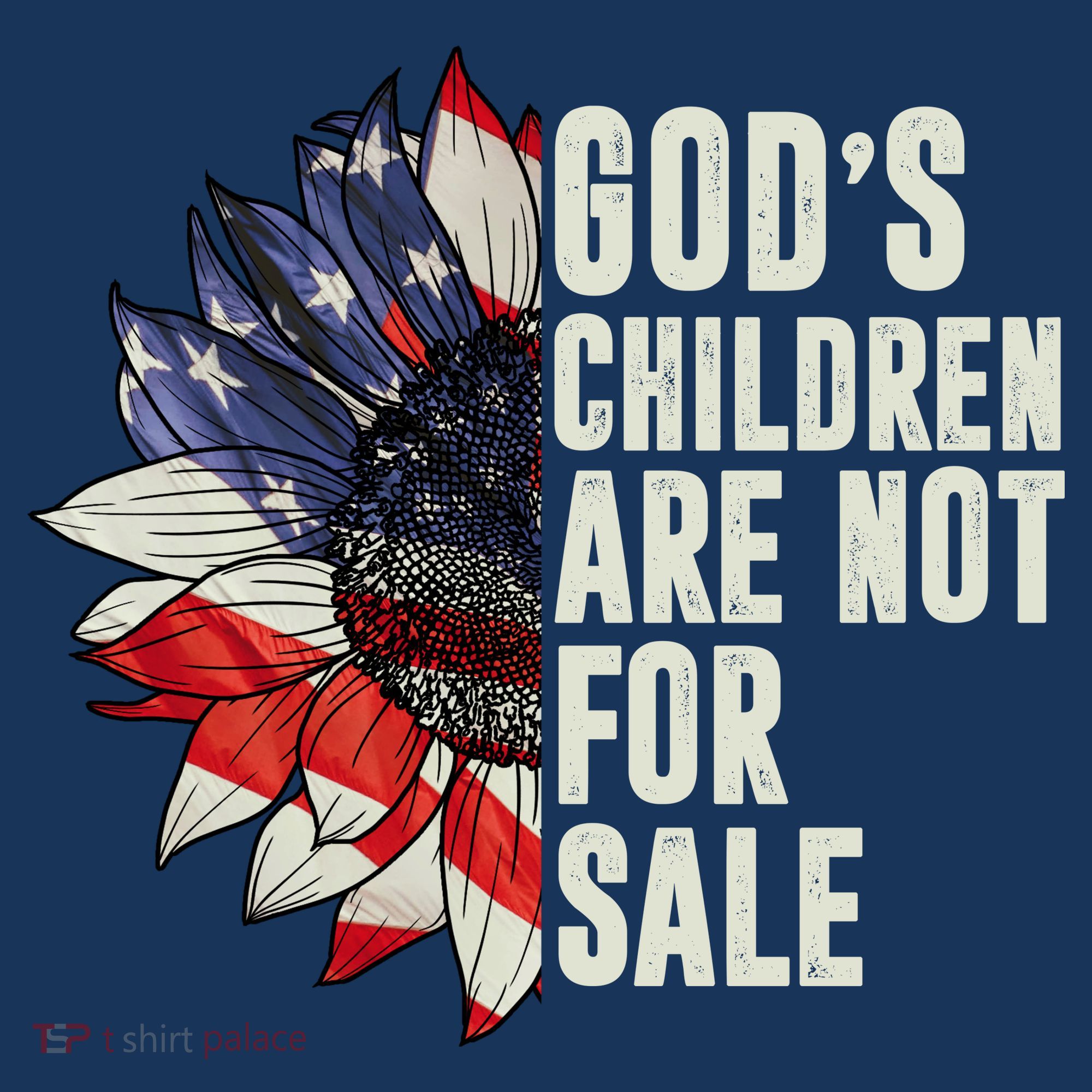 Gods Children Are Not For Sale Floral Flag T-Shirt