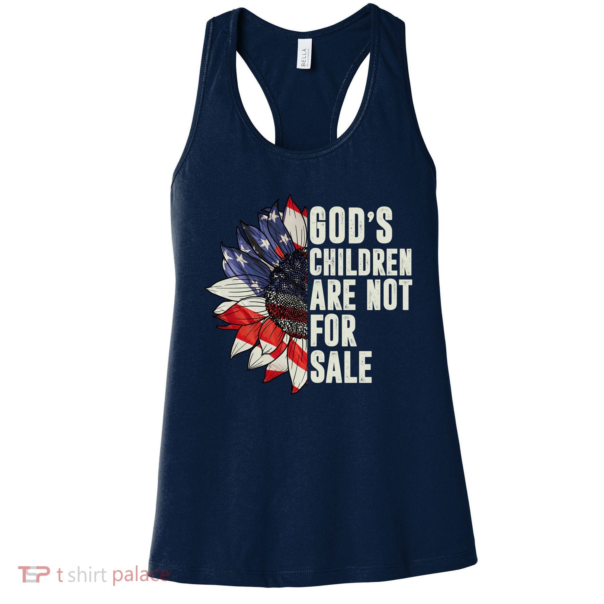 Gods Children Are Not For Sale Floral Flag Women's Tank Top