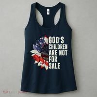 Gods Children Are Not For Sale Floral Flag Women's Tank Top thumb 3