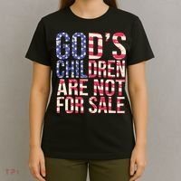 Gods Children Are Not For Sale USA Style T-Shirt thumb 4
