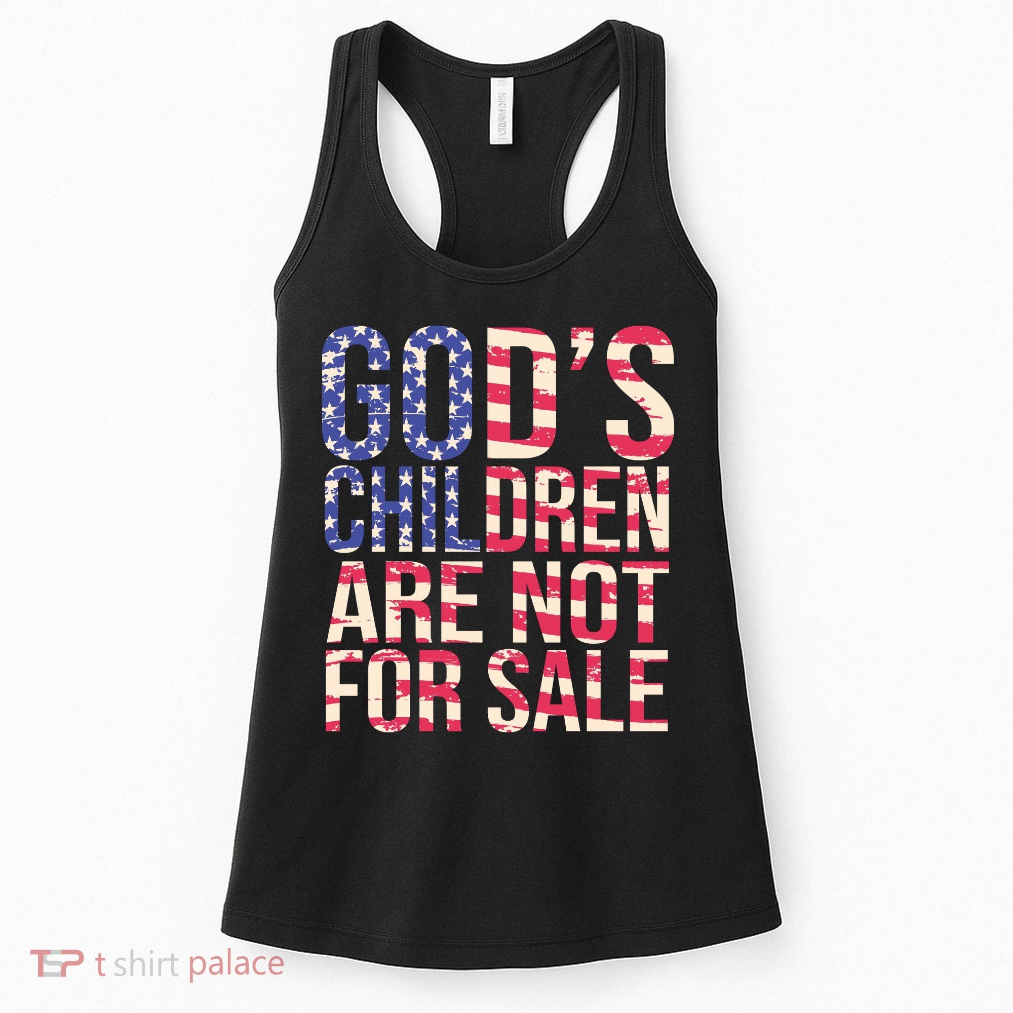 Gods Children Are Not For Sale USA Style Women's Tank Top